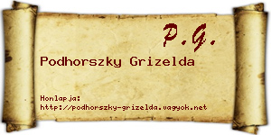 Podhorszky Grizelda névjegykártya